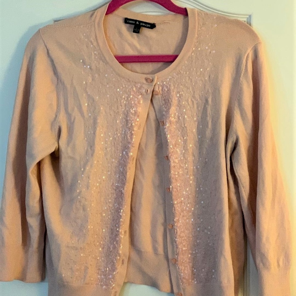 pink sparkle cardigan